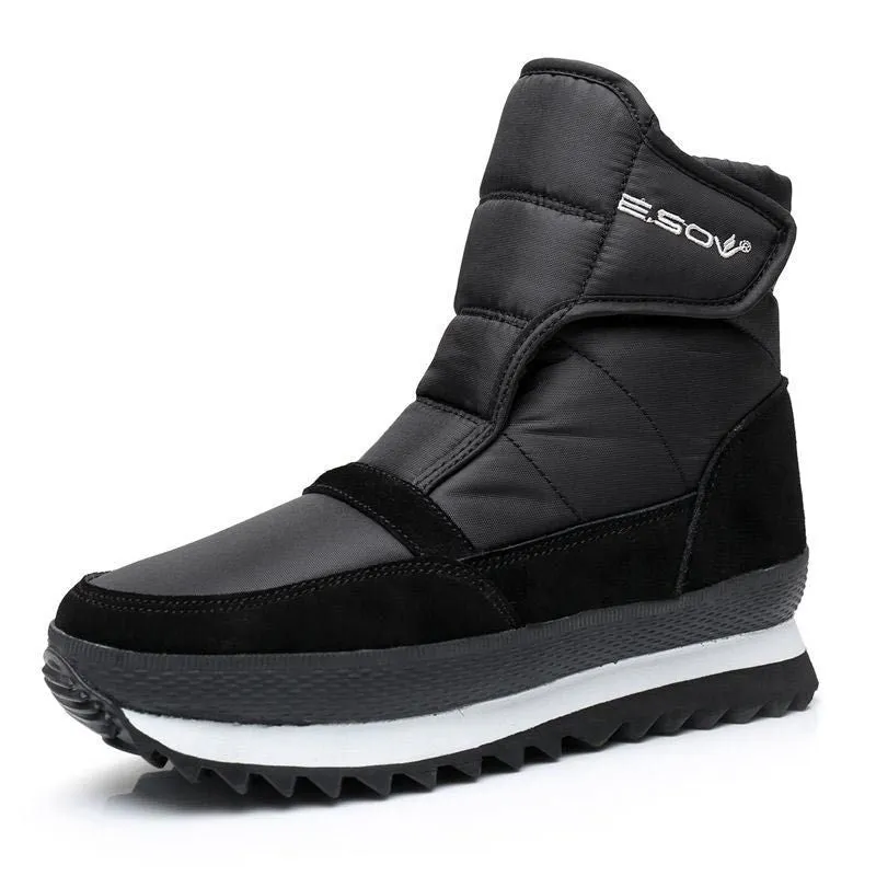 Winter Waterproof Super Warm Ankle Snow Boots with Low Heel for Women