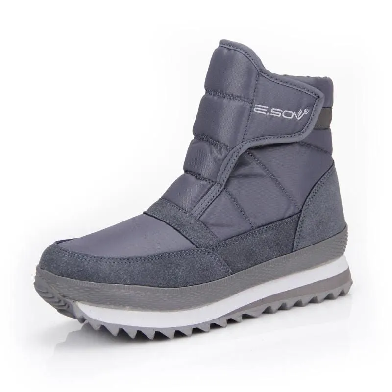 Winter Waterproof Super Warm Ankle Snow Boots with Low Heel for Women