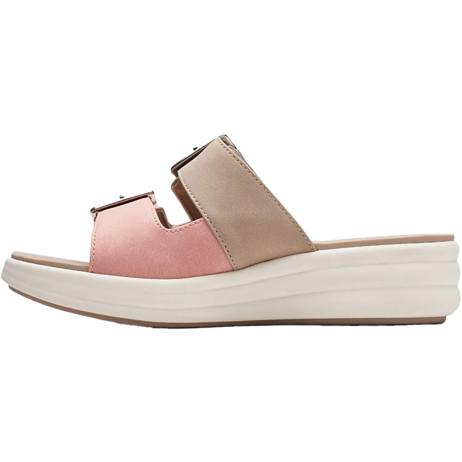 Women's Clarks CS Drift Buckle Peach Combi Synthetic