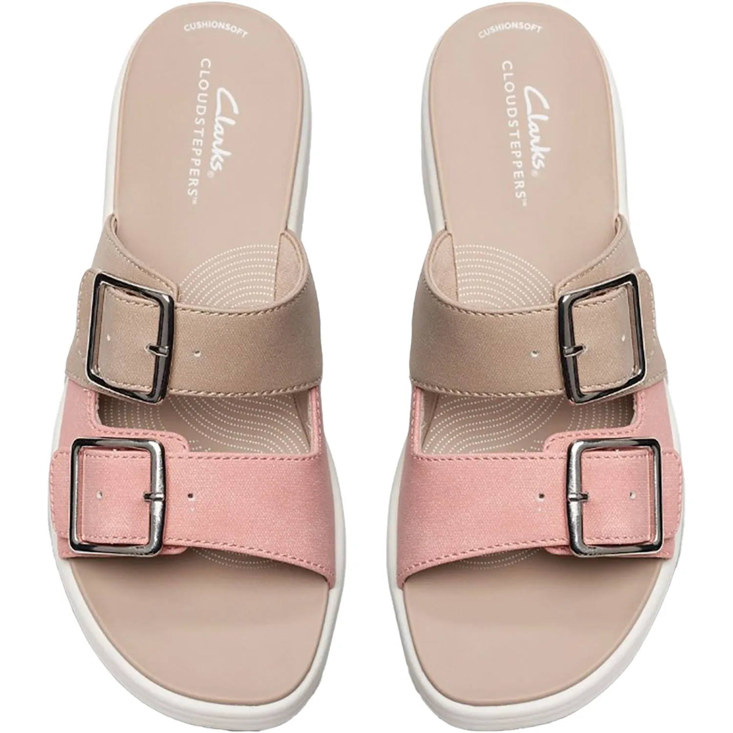 Women's Clarks CS Drift Buckle Peach Combi Synthetic