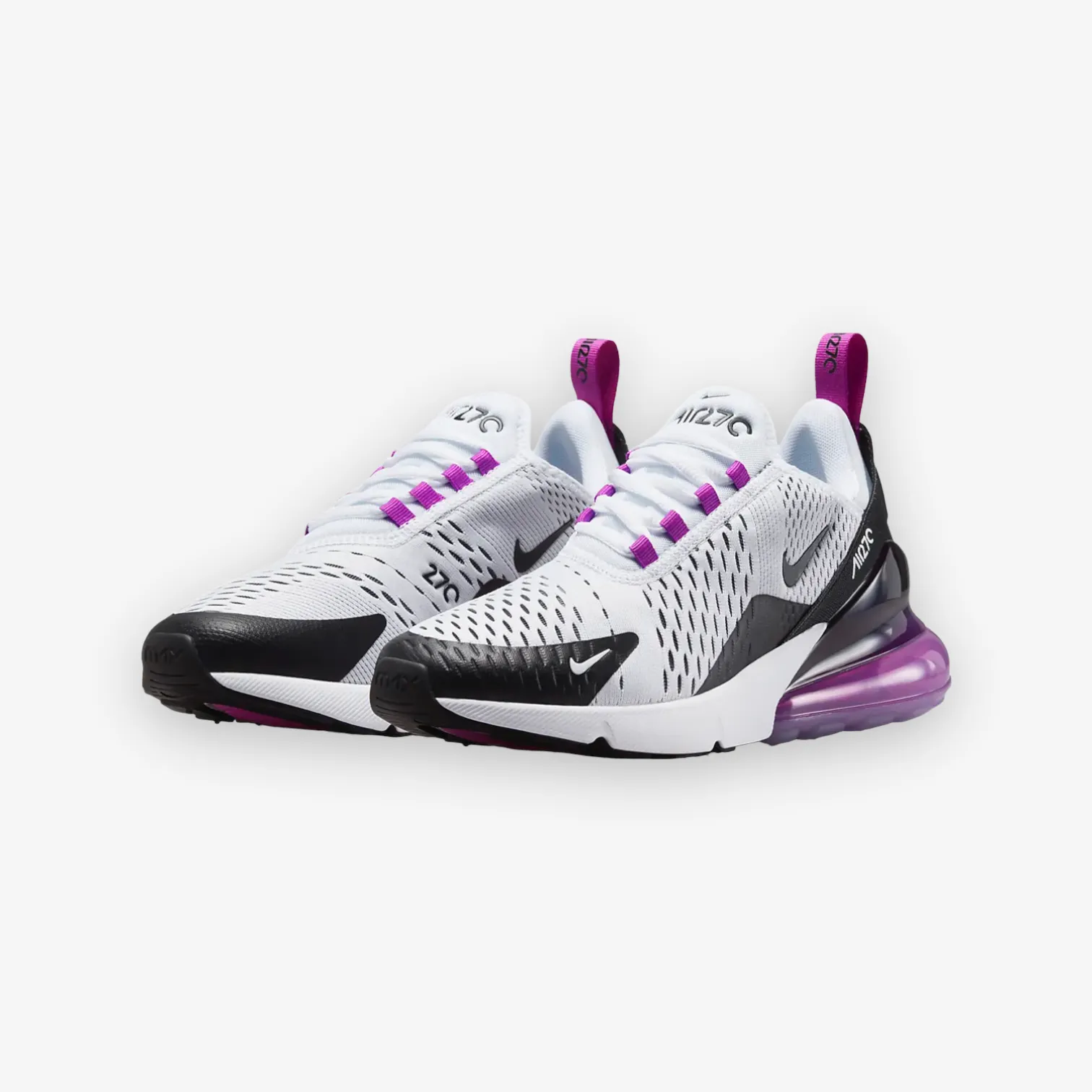 Women's Nike Air Max 270 White Black Fuchsia Dream AH6789-113