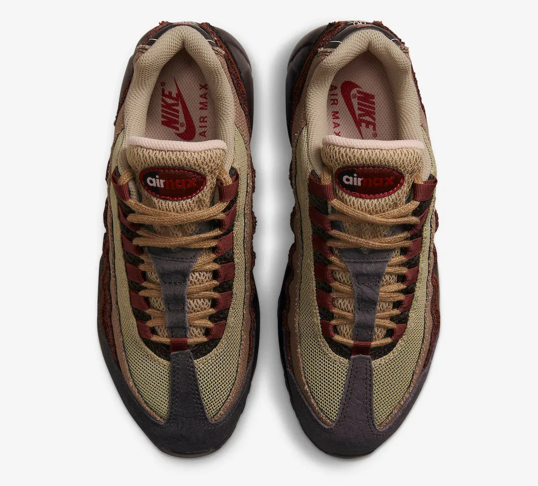 WOMEN'S NIKE AIR MAX 95 BROWN BASALT/UNIVERSITY RED-OXEN BROWN DZ4710-200