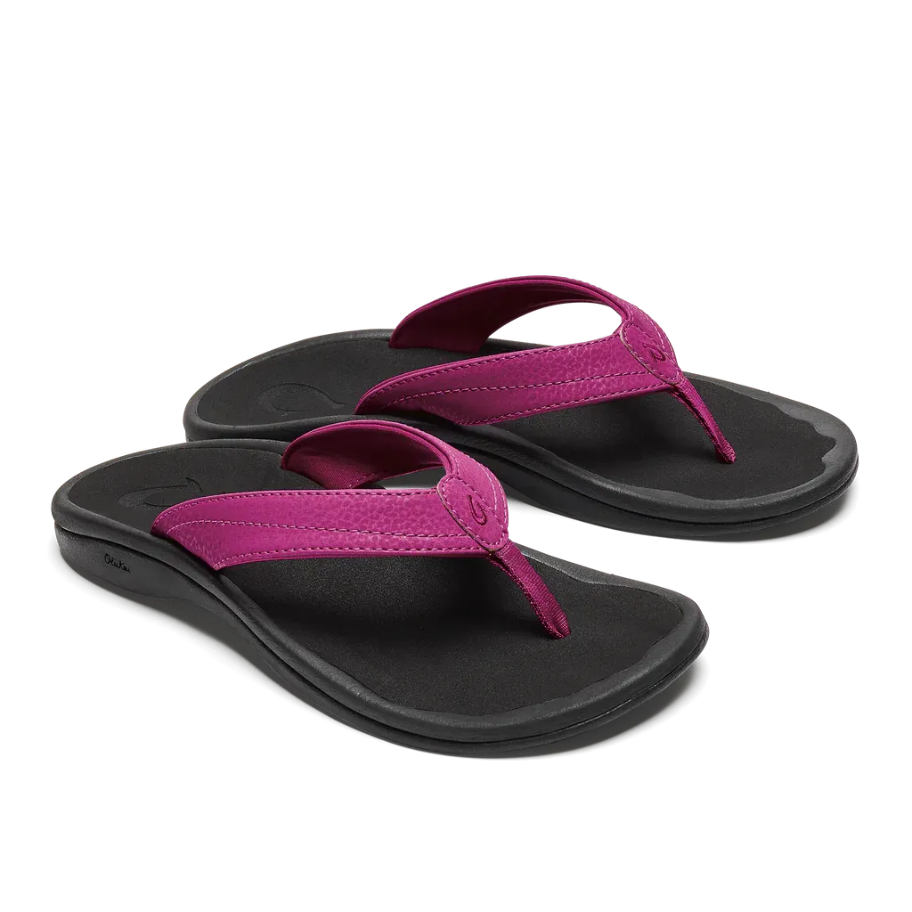 WOMEN'S OLUKAI 'OHANA | ORCHID FLOWER / BLACK