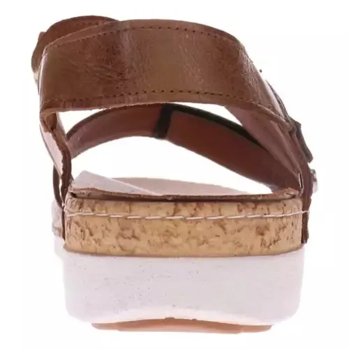 WOMEN'S REVERE GEORGIA SANDAL | CARAMEL