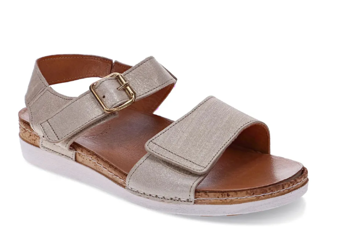 WOMEN'S REVERE GEORGIA SANDAL | GOLDEN LINEN