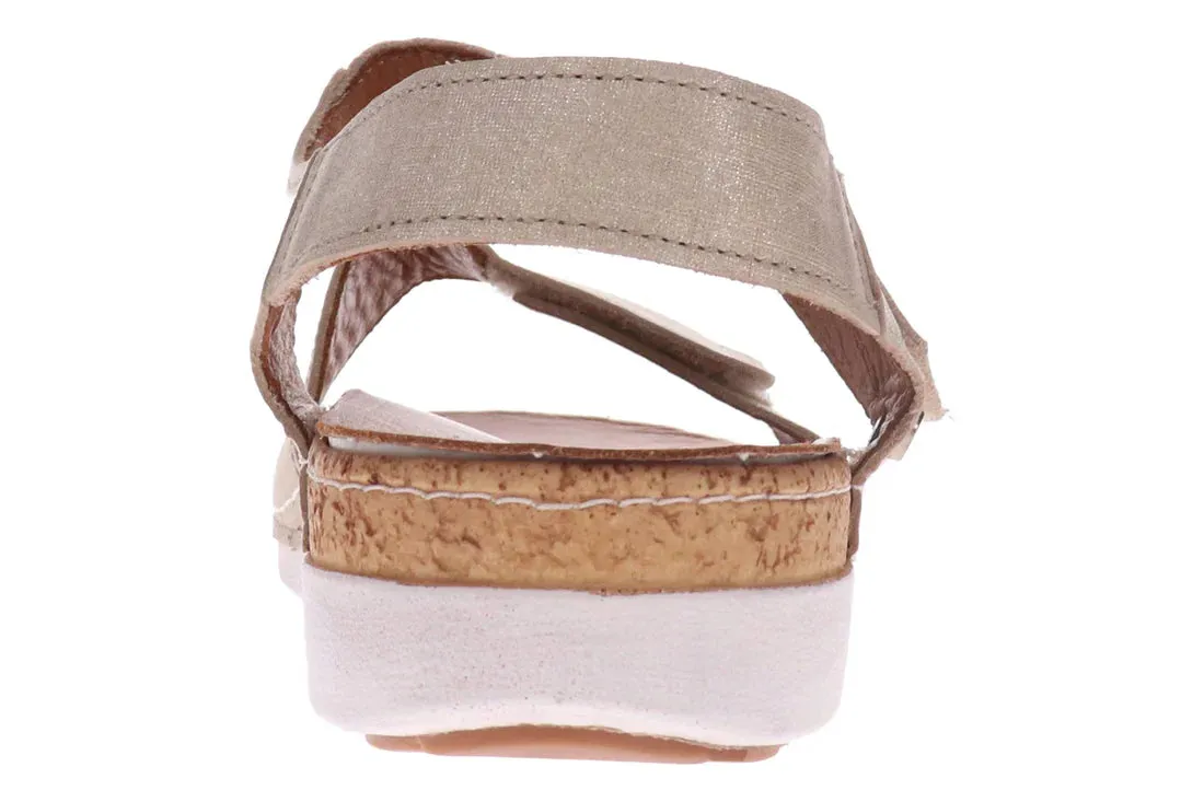 WOMEN'S REVERE GEORGIA SANDAL | GOLDEN LINEN