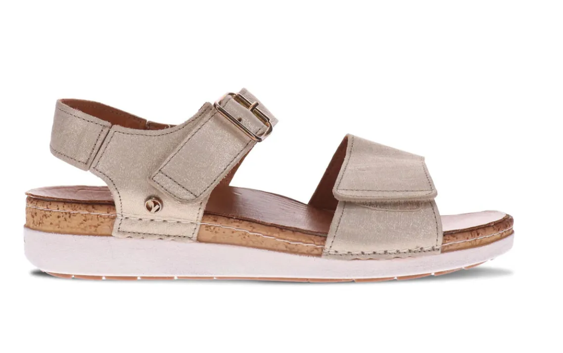 WOMEN'S REVERE GEORGIA SANDAL | GOLDEN LINEN