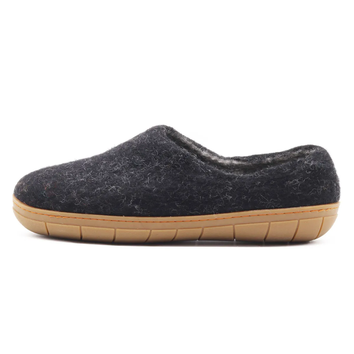 Women's 'Victoria' Wool House Shoe with Rubber Sole