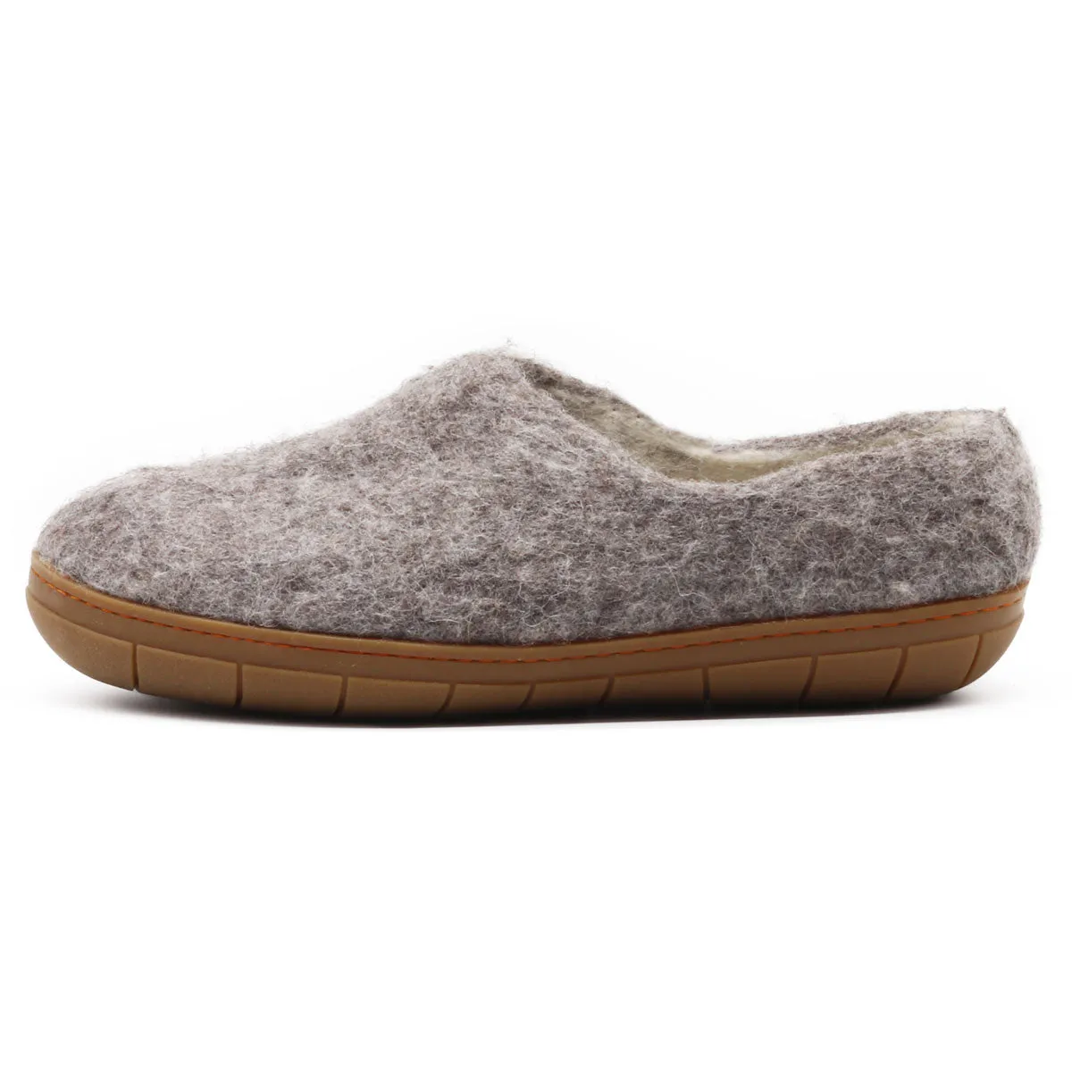 Women's 'Victoria' Wool House Shoe with Rubber Sole