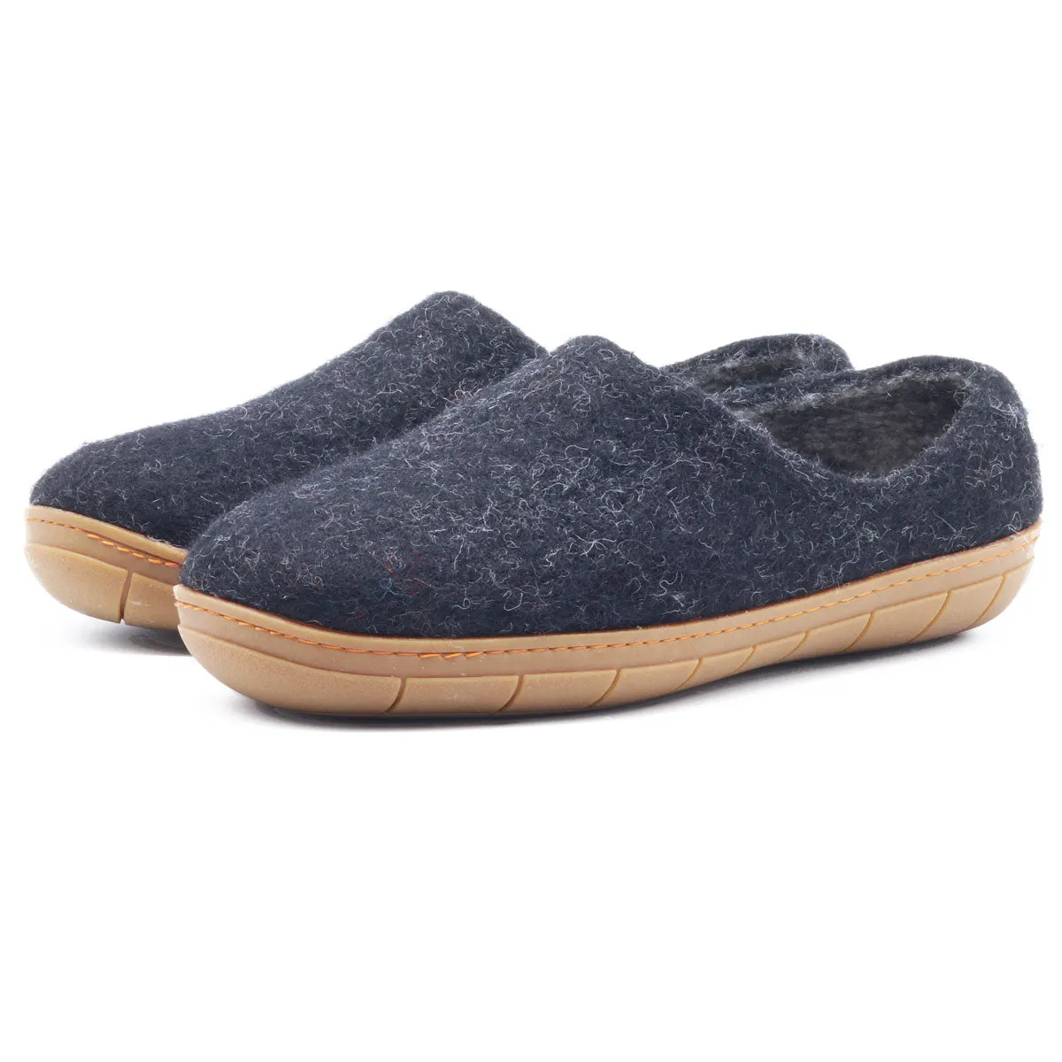 Women's 'Victoria' Wool House Shoe with Rubber Sole