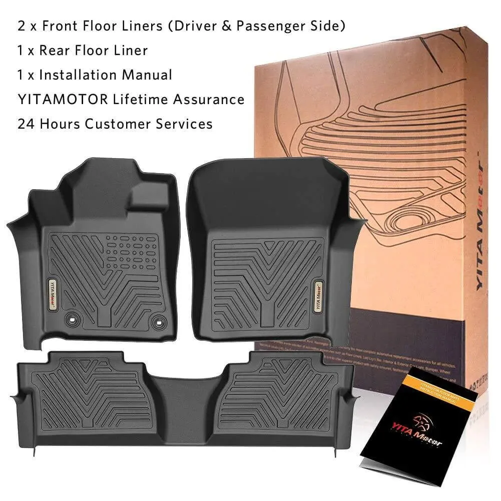 YITAMOTOR® 14-21 Toyota Tundra Double Cab & Crew Max Cab Floor Mats 1st & 2nd Row Floor Liners