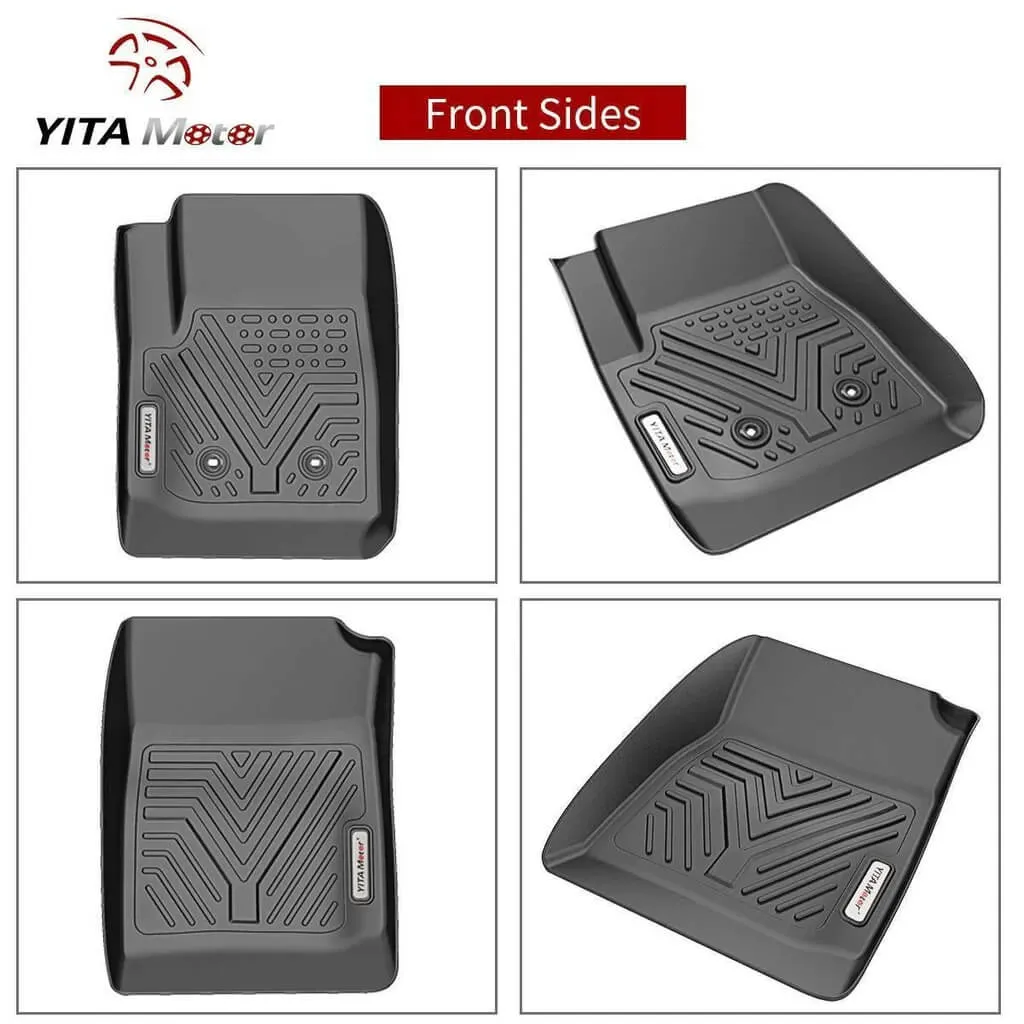 YITAMOTOR® 15-22 Chevy Colorado Crew Cab/GMC Canyon Crew Cab Floor Mats, 1st & 2nd Row All Weather Protection