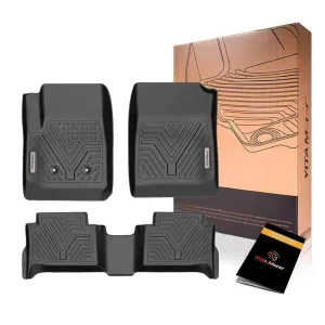 YITAMOTOR® 15-22 Chevy Colorado Crew Cab/GMC Canyon Crew Cab Floor Mats, 1st & 2nd Row All Weather Protection