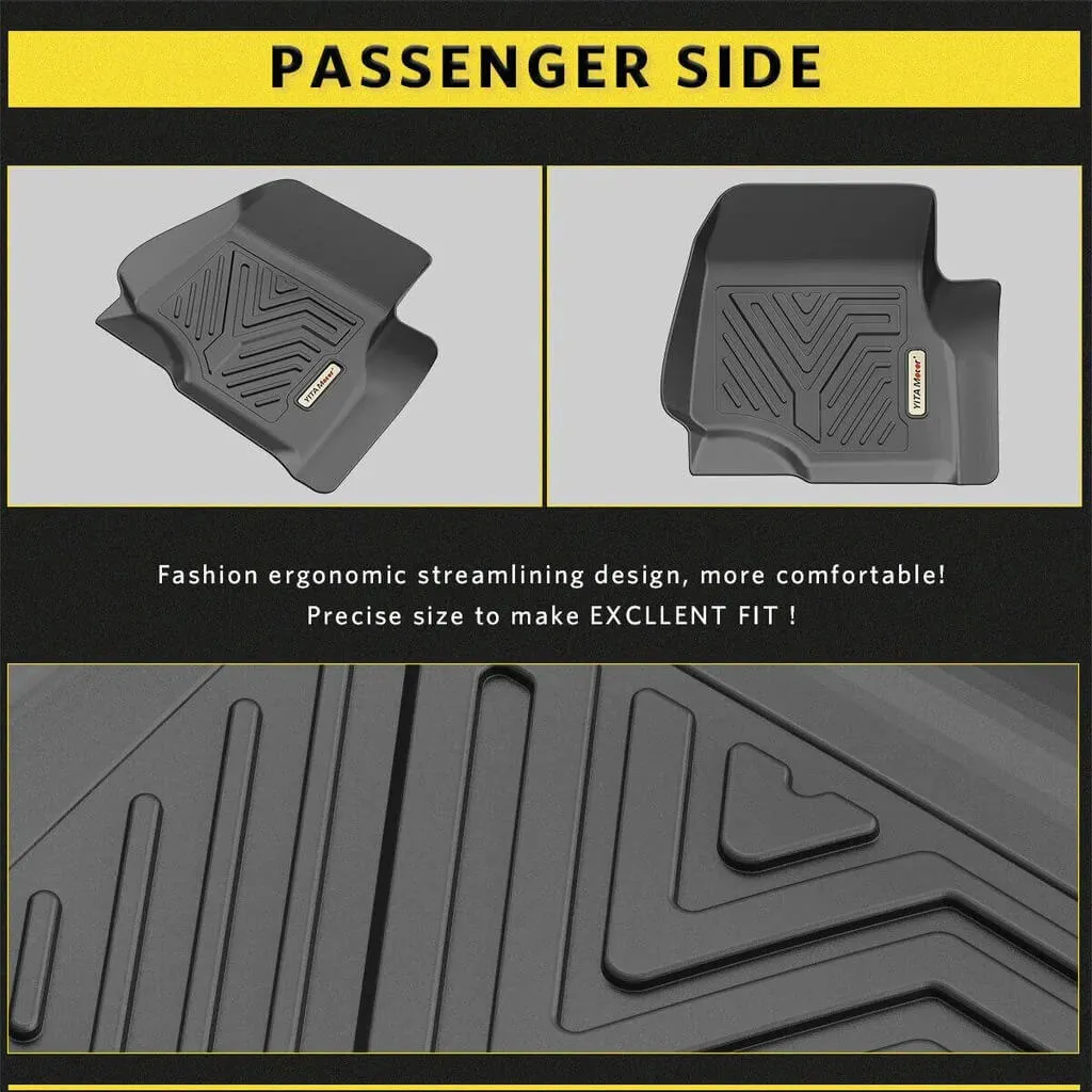 YITAMOTOR® 15-24 Ford F-150 Super Crew Cab 1st & 2nd Row Floor Mats Floor Liner All Weather Protection