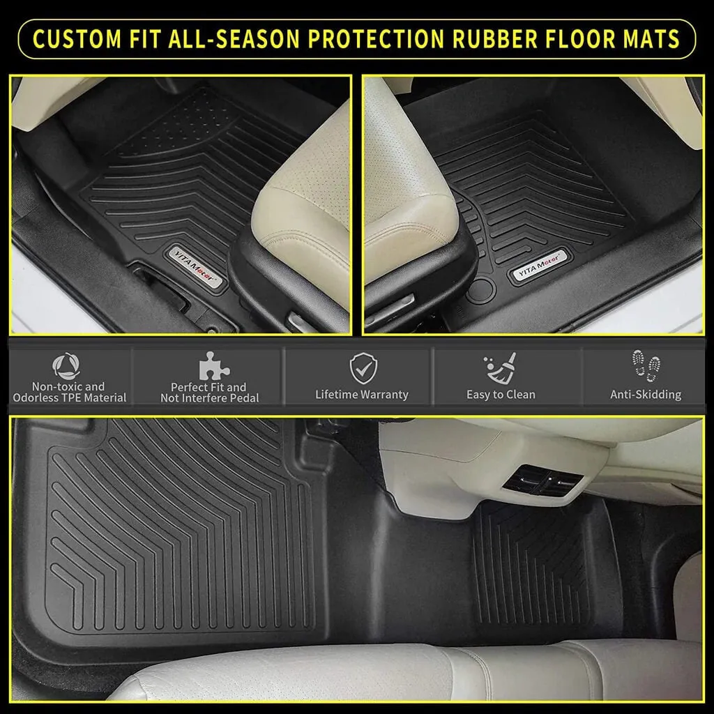 YITAMOTOR® 20-25 Ford Explorer 6 Passenger Models Floor Mats 1st,2nd and 3rd Row Floor Liners All-Weather Protection