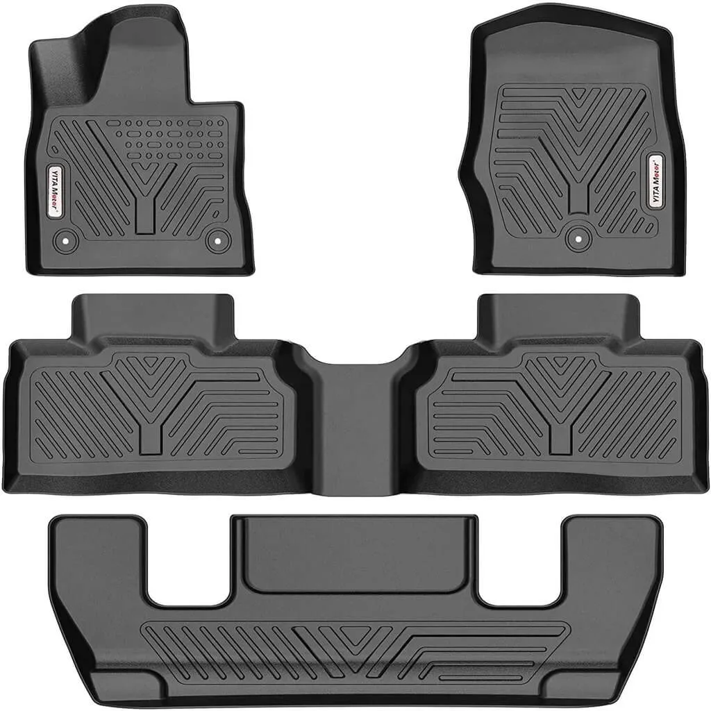 YITAMOTOR® 20-25 Ford Explorer 6 Passenger Models Floor Mats 1st,2nd and 3rd Row Floor Liners All-Weather Protection