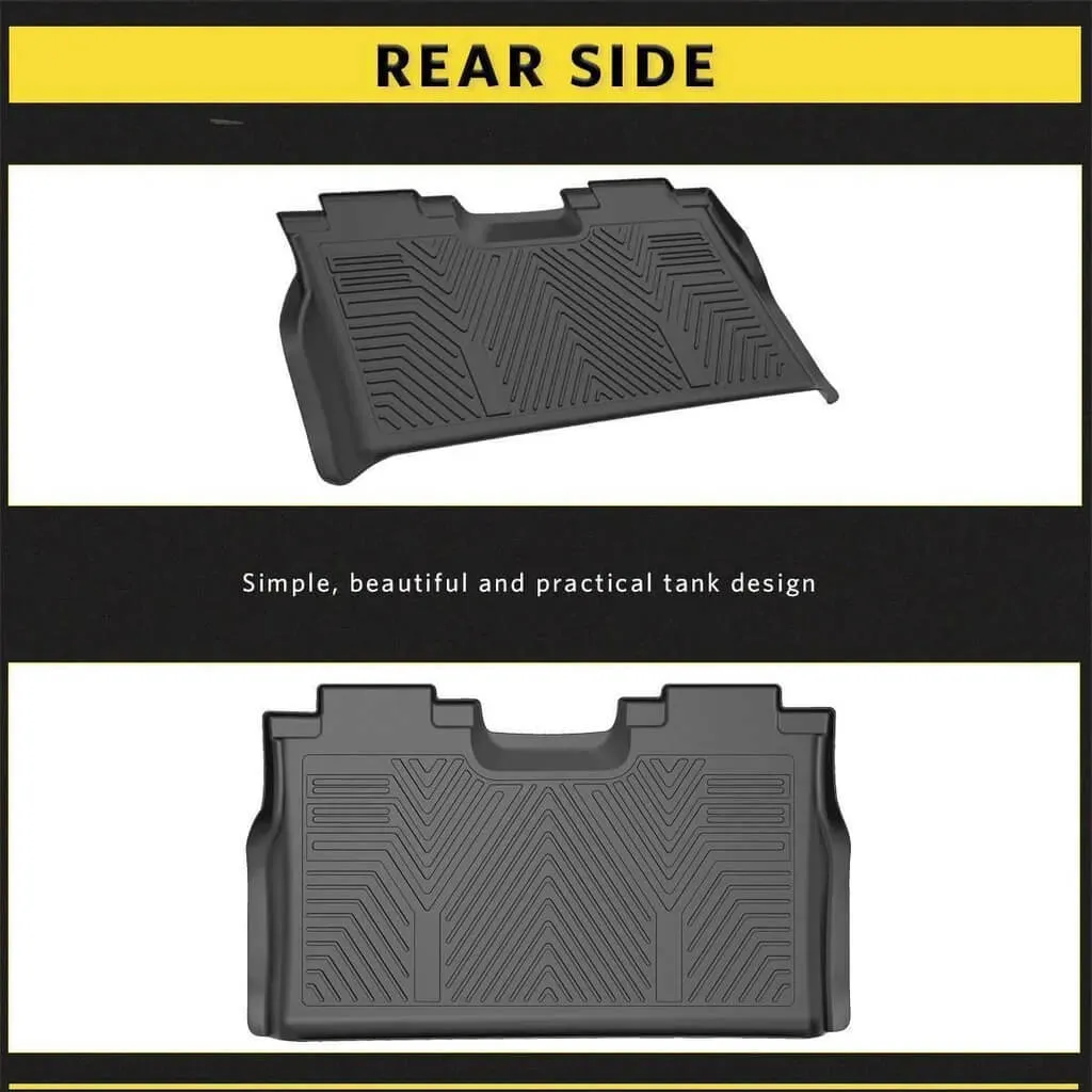 YITAMOTOR® 2015-2024 Ford F150 Super Crew Cab 1st & 2nd Row Floor Liners Floor Mats All Weather Protection