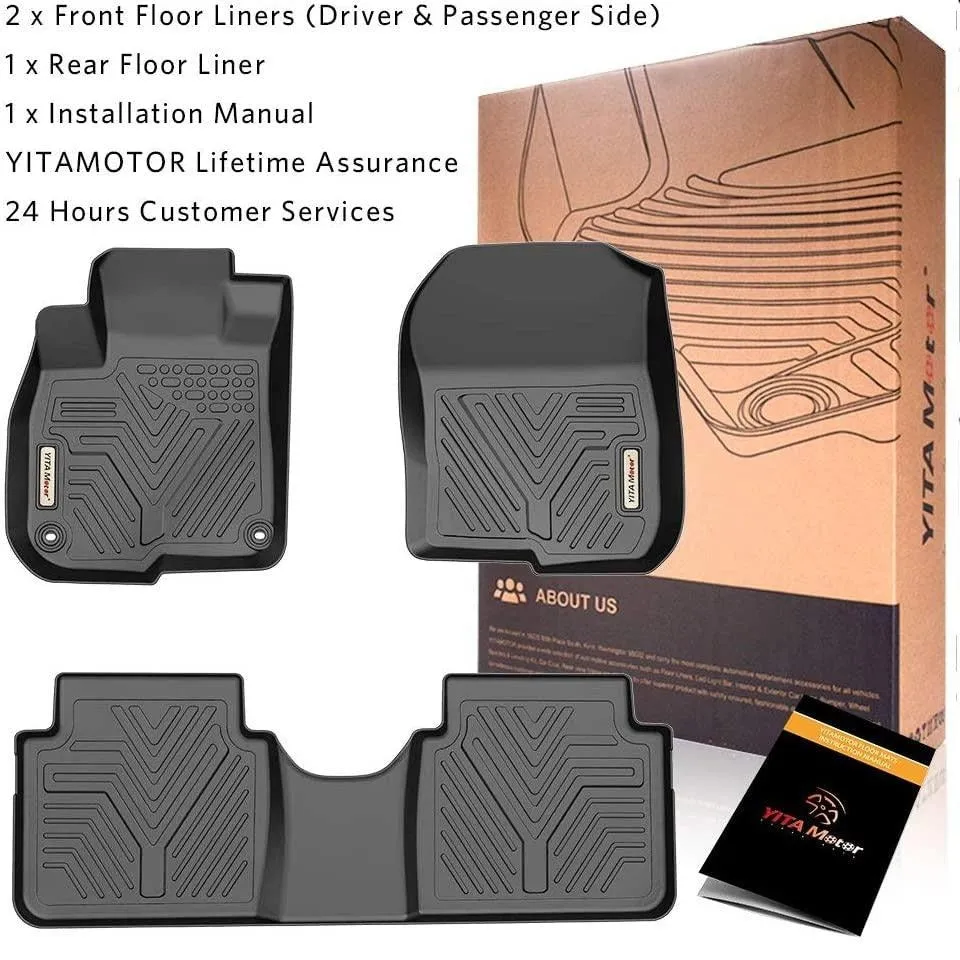 YITAMOTOR® 2017-2022 Honda CR-V 1st 2nd Row Floor Mats Floor Liner All Weather Protection