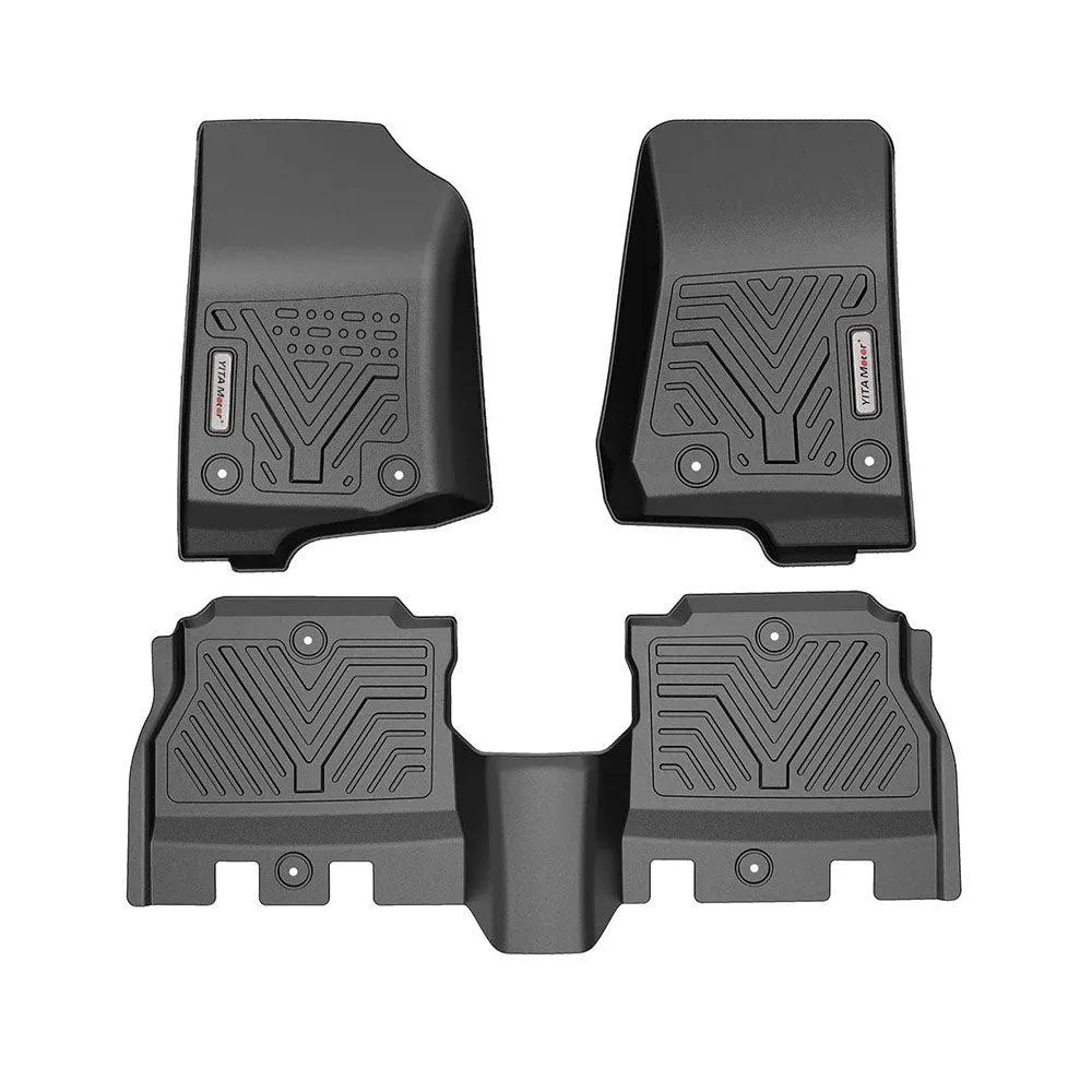 YITAMOTOR® 2018-2024 Jeep Wrangler JL 4-Door Floor Mats, 1st & 2nd Row All Weather Protection