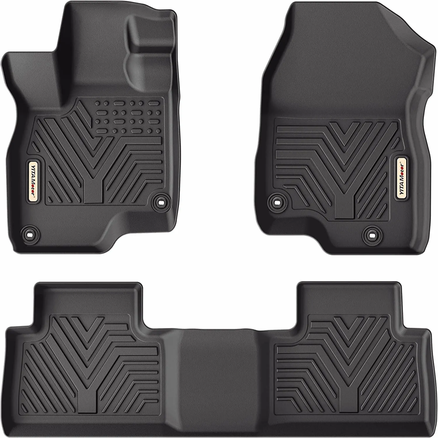 YITAMOTOR® 2019-2023 Acura RDX Floor Mats, Custom Fit Black TPE Floor Liners 1st & 2nd Row All-Weather Protection