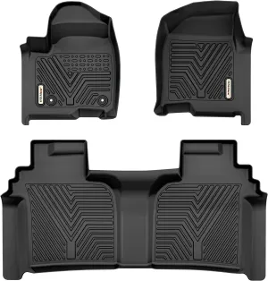 YITAMOTOR® 2019-2024 Chevrolet Silverado 1500/GMC Sierra 1500 & 2020-2024 Chevy Silverado/GMC Sierra 2500HD/3500HD Crew Cab Floor Mats