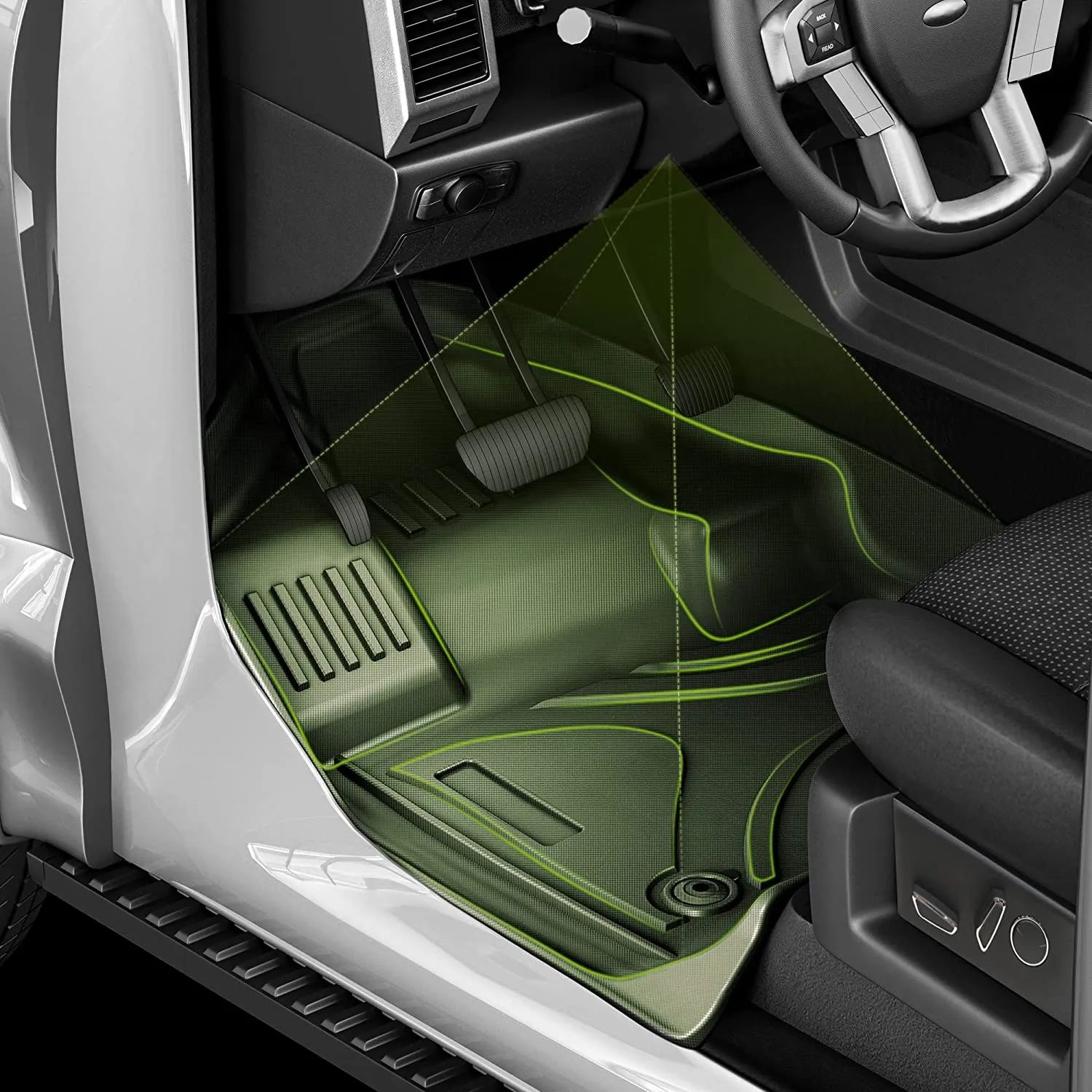 YITAMOTOR® 2019-2024 Chevrolet Silverado 1500/GMC Sierra 1500 & 2020-2024 Silverado/Sierra 2500HD/3500HD Crew Cab Floor Mats