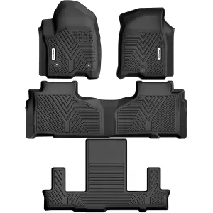 YITAMOTOR® 21-23 Chevy Tahoe/GMC Yukon/Cadillac Escalade Floor Mats w/ 2nd Row Bucket Seats, Floor Liners 1st & 2nd 3rd Row