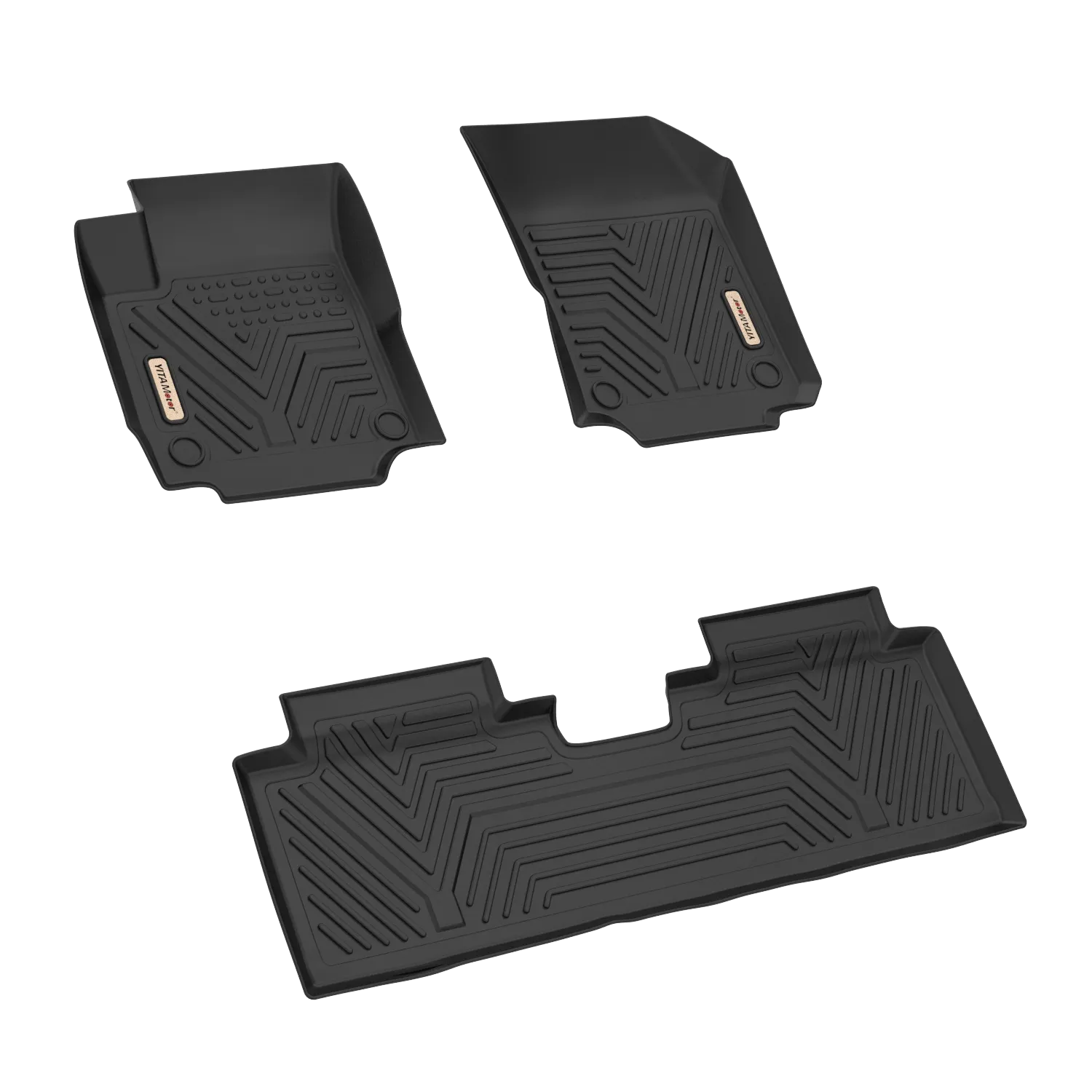 YITAMOTOR® All Weather Floor Mats For 2018-2024 Chevrolet Equinox Black 3pcs Set Floor Liners