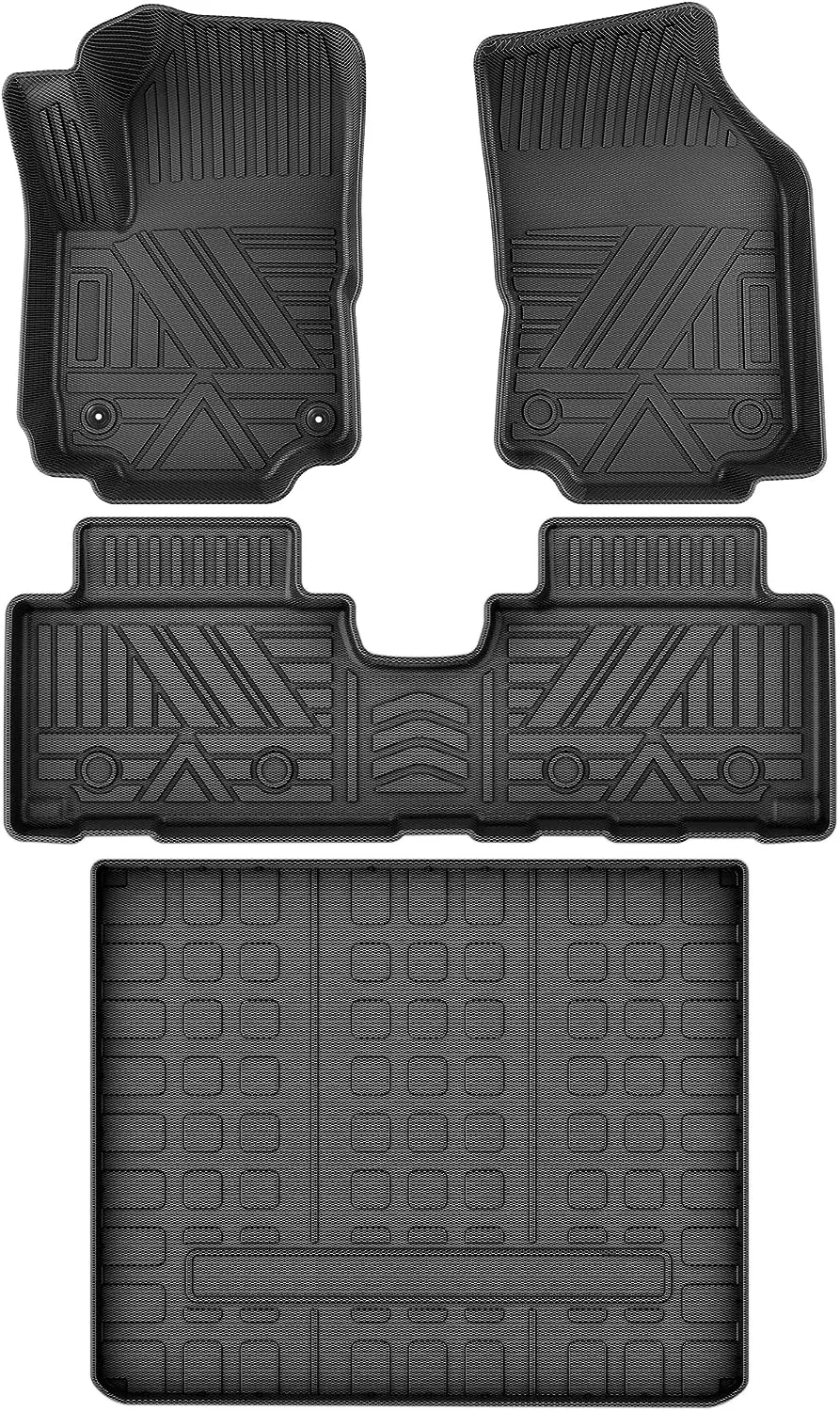 YITAMOTOR® Floor Mats Cargo Liner for 2018-2024 Chevrolet Equinox w/o Rear Subwoofer 4pcs