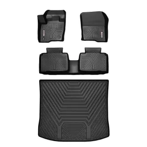 YITAMOTOR® Floor Mats Cargo Liners for 2015-2024 Ford Edge Front Rear TPE All Weather 4pcs