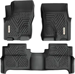 YITAMOTOR® Floor Mats Compatible with 2008-2021 Nissan Frontier Crew Cab, Custom Fit Floor Liners, 1st & 2nd Row All-Weather Protection