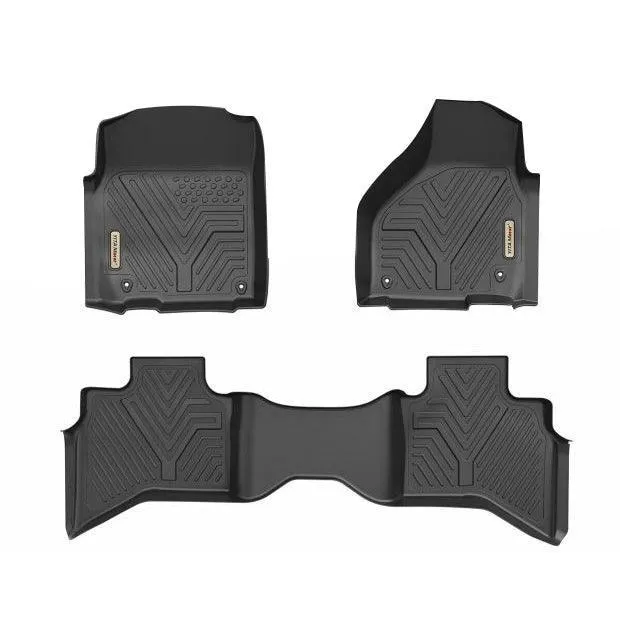 YITAMOTOR® Floor Mats Floor Liners for 2012-2018 Dodge Ram 1500 Quad Cab Only, 1st & 2nd Row All Weather Protection