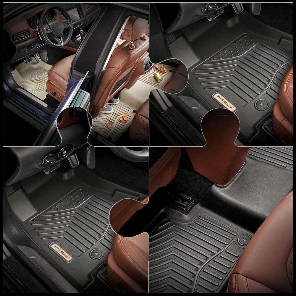 YITAMOTOR® Floor Mats Floor Liners For 2016-2024 Chevrolet Malibu 1st 2nd Row Heavy Duty Rubber All Weather Protection