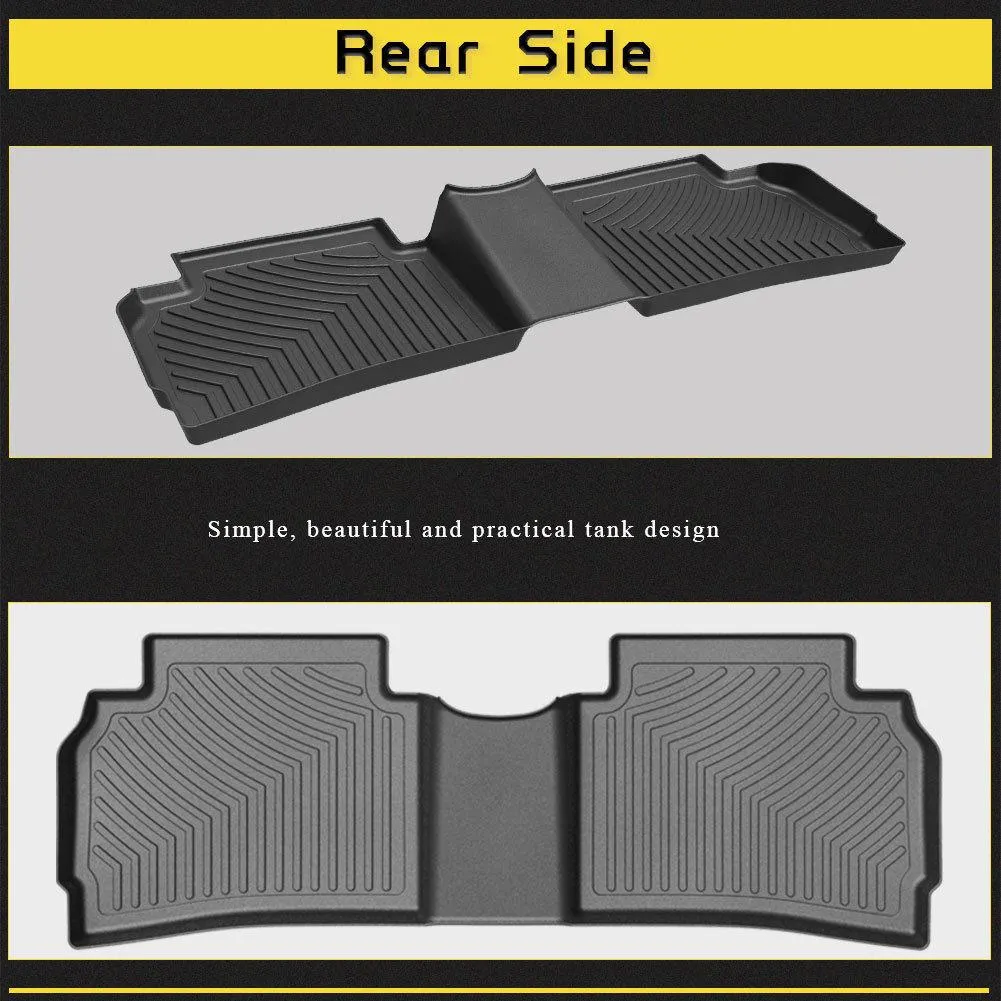 YITAMOTOR® Floor Mats Floor Liners For 2016-2024 Chevrolet Malibu 1st 2nd Row Heavy Duty Rubber All Weather Protection