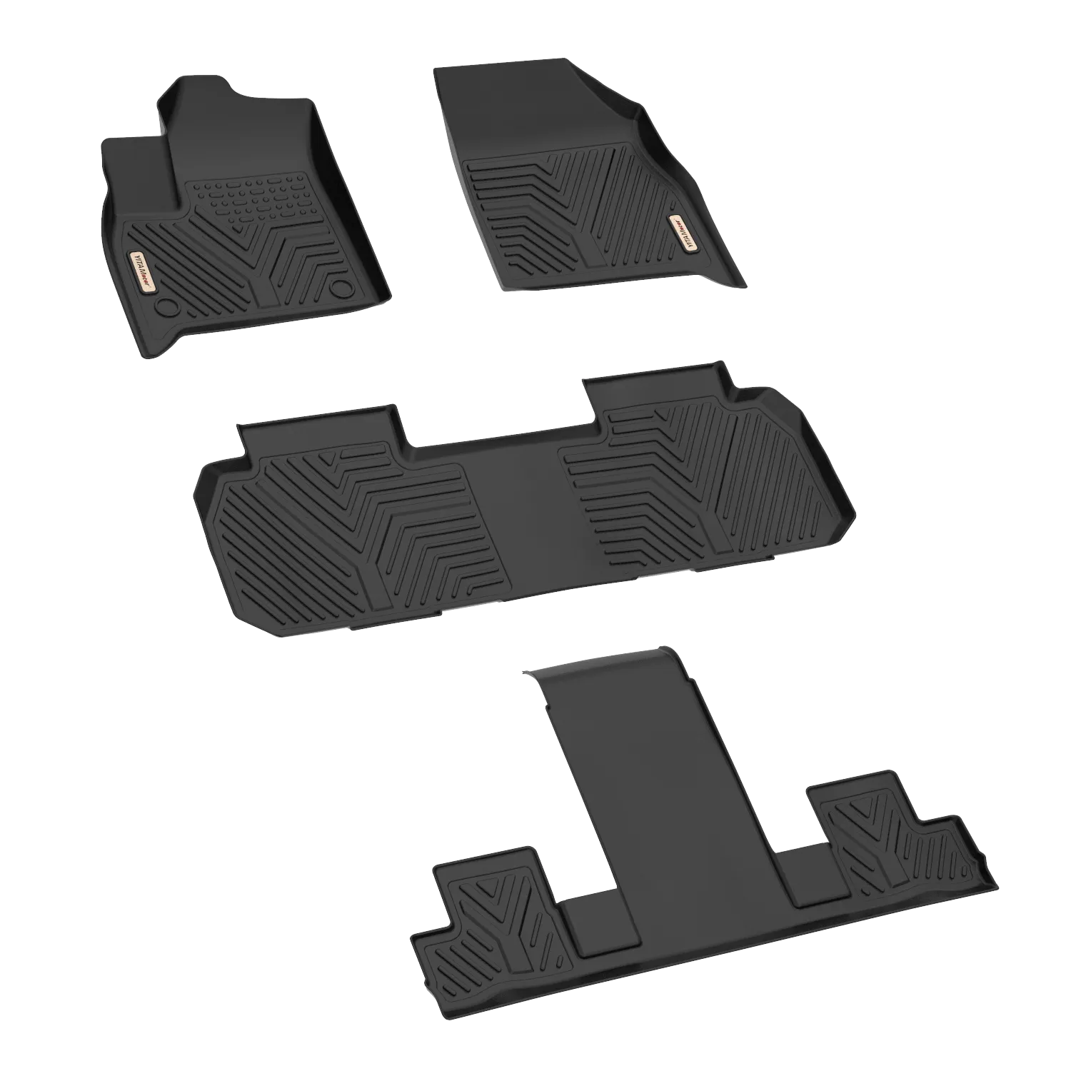 YITAMOTOR® Floor Mats For 18-23 Chevy Traverse, Custom-Fit Black TPE, 1st, 2nd and 3rd Row All-Weather Protection