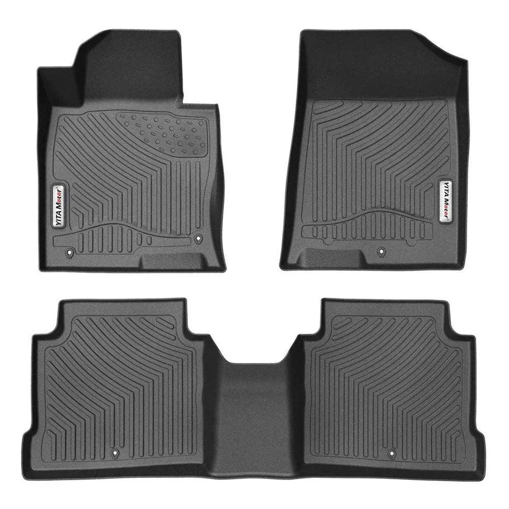 YITAMOTOR® Floor Mats for 2016-2020 Kia Optima, 2015-2019 Hyundai Sonata, 1st & 2nd Row All Weather Protection