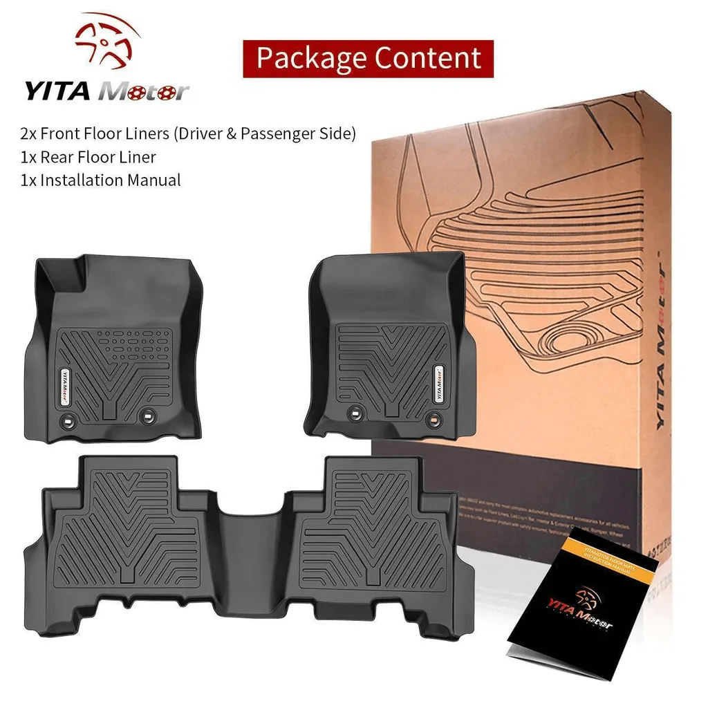 YITAMOTOR® Floor Mats for Lexus GX460 Toyota 4Runner All Weather Rubber Waterproof Liners Protection