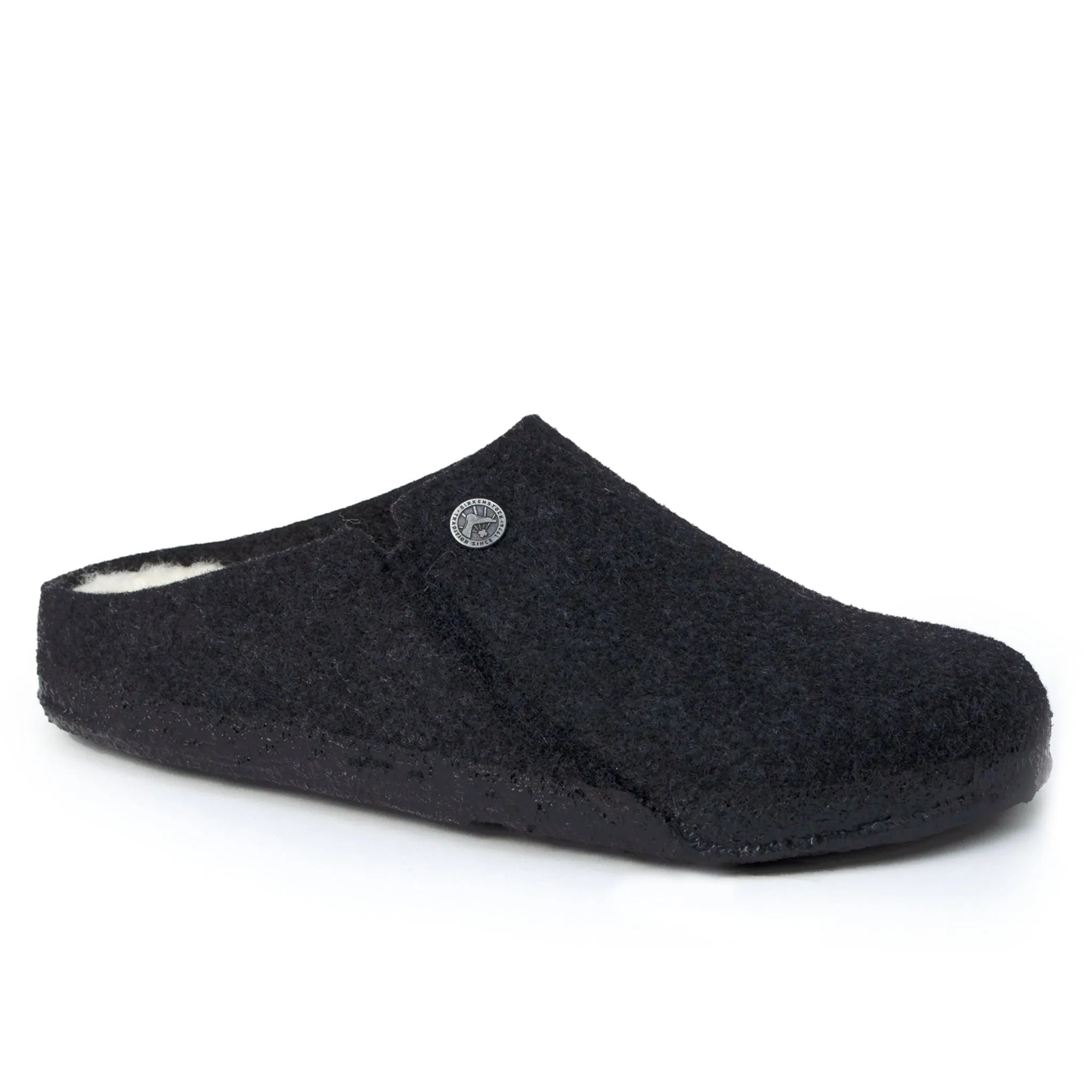 Zermatt Wool Felt Shearling Clogs - Anthracite